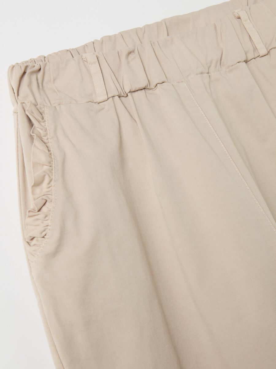 Stretch cotton trousers with drawstring_5