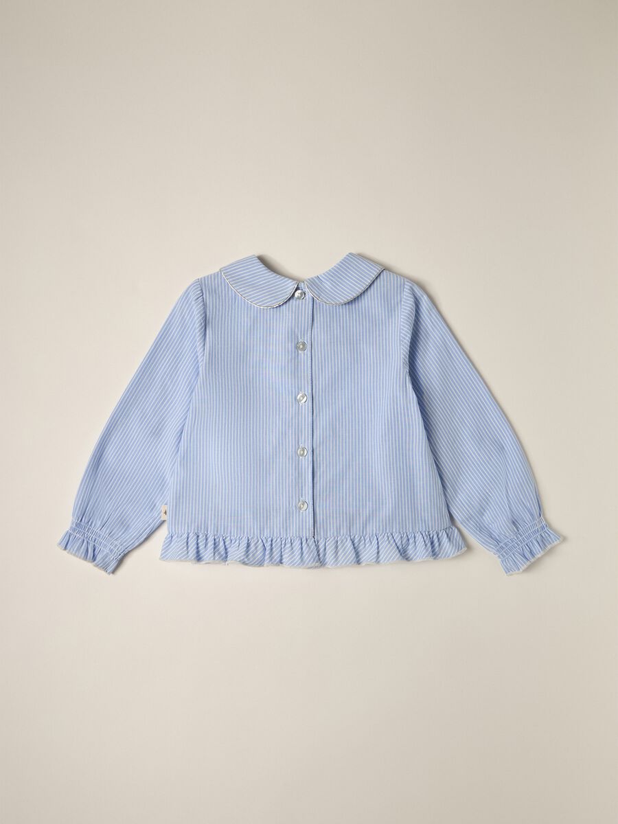 Cotton blouse with lurex thread for IANA baby girl_1
