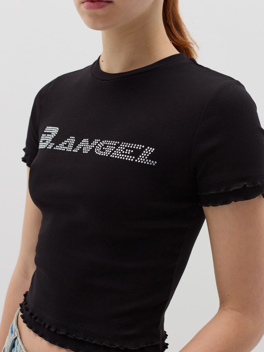T-shirt with wavy trims_2