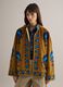Oversized multicolour pure cotton kimono with embroidery_2