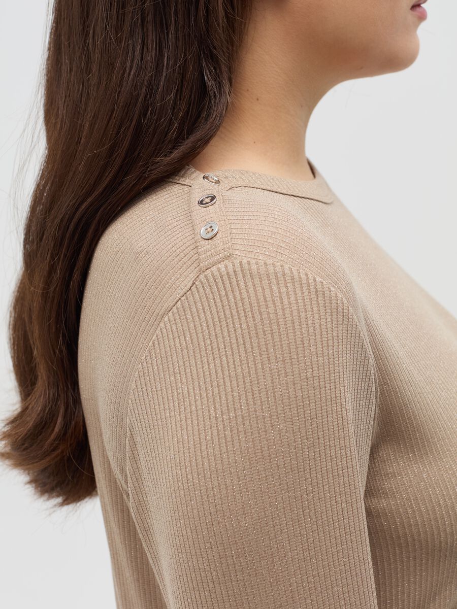Curvy ribbed T-shirt in lurex_2