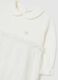 Infant dress in white cotton blend regular fit with glitter_2