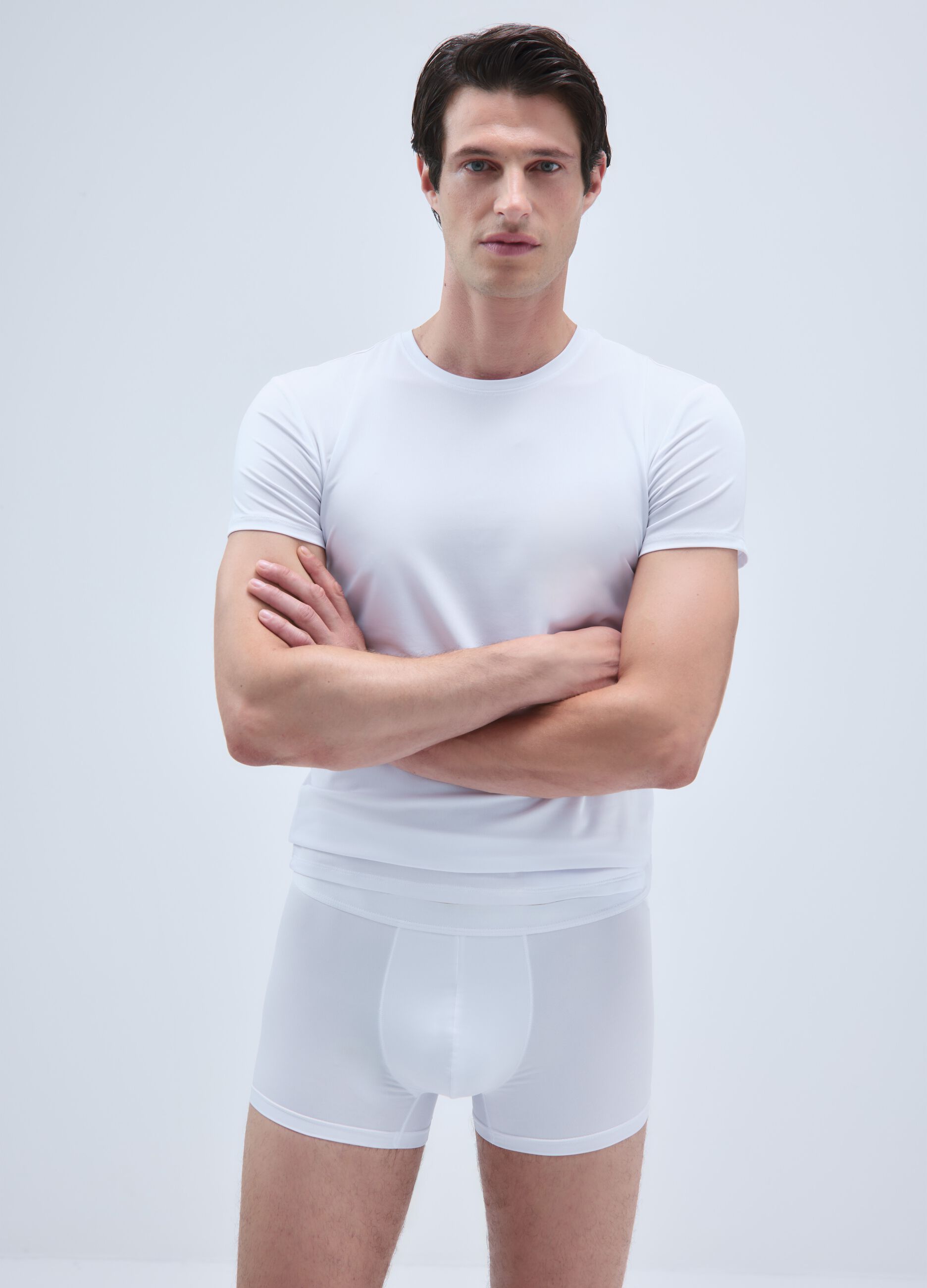 Twin pack of white microfibre t-shirts
