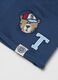 Blue children's cap in stretch cotton regular fit with embroidery_1