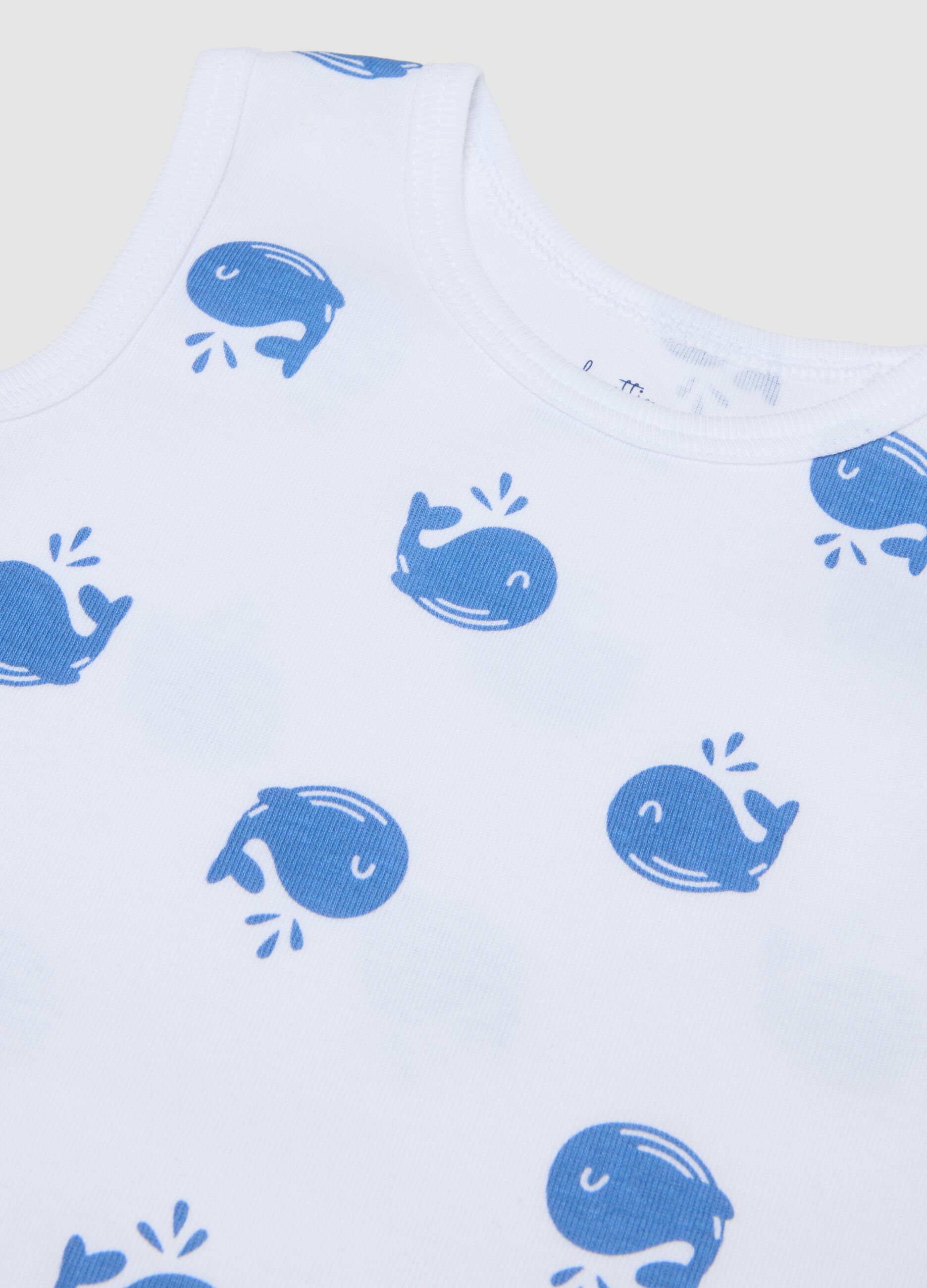 Bipack di body smanicati multicolor in puro cotone organico