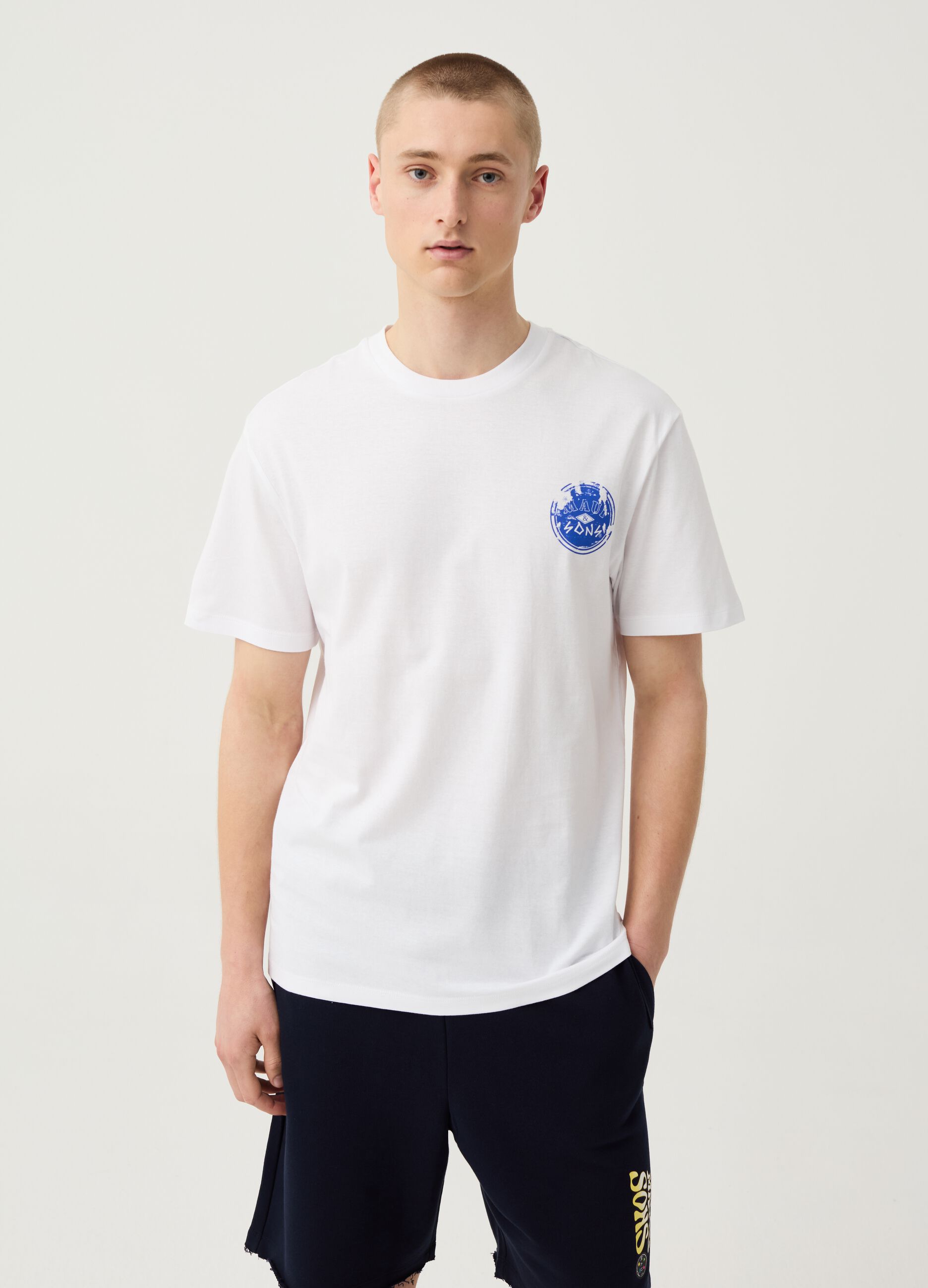 T-shirt with Hawaiian surf print