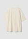 White oversized pure cotton T-shirt with front logo_6