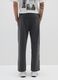 Black cotton blend relaxed fit trousers_2