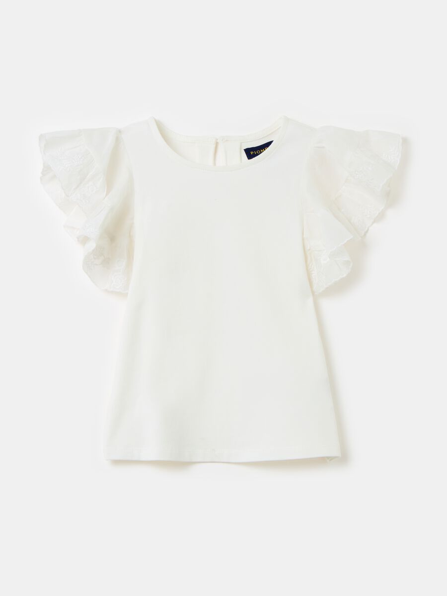 T-shirt with butterfly sleeves and embroidery_2