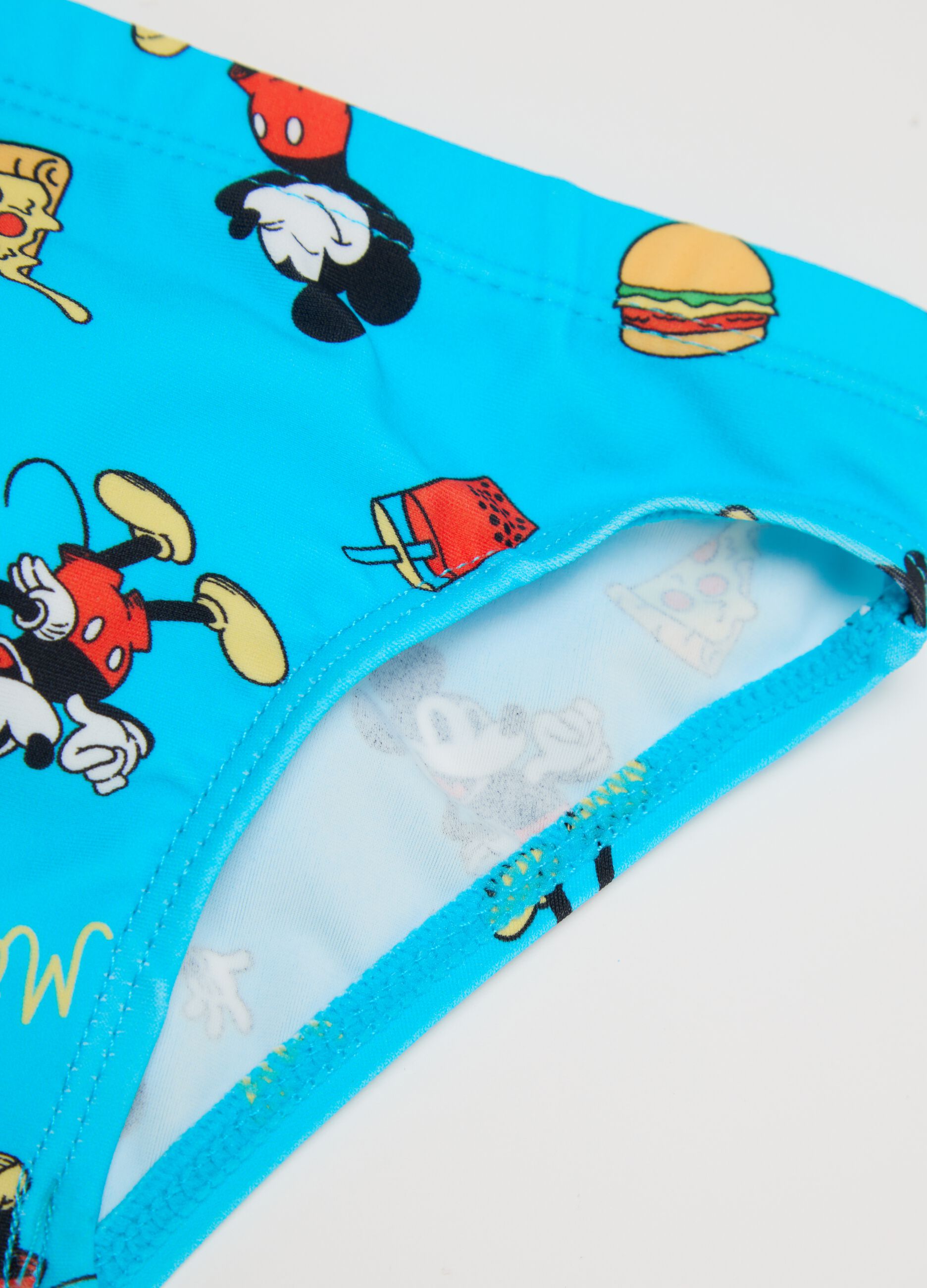 Boys’ swim briefs in light blue stretch fabric