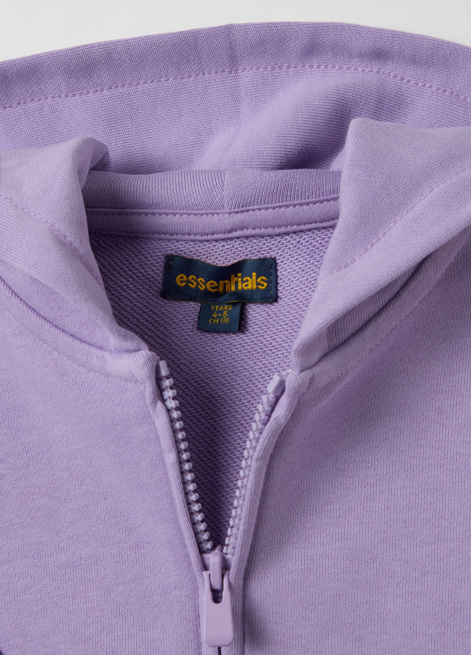 Full-zip in French Terry con cappuccio 