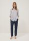 Blue stretch cotton trousers_0