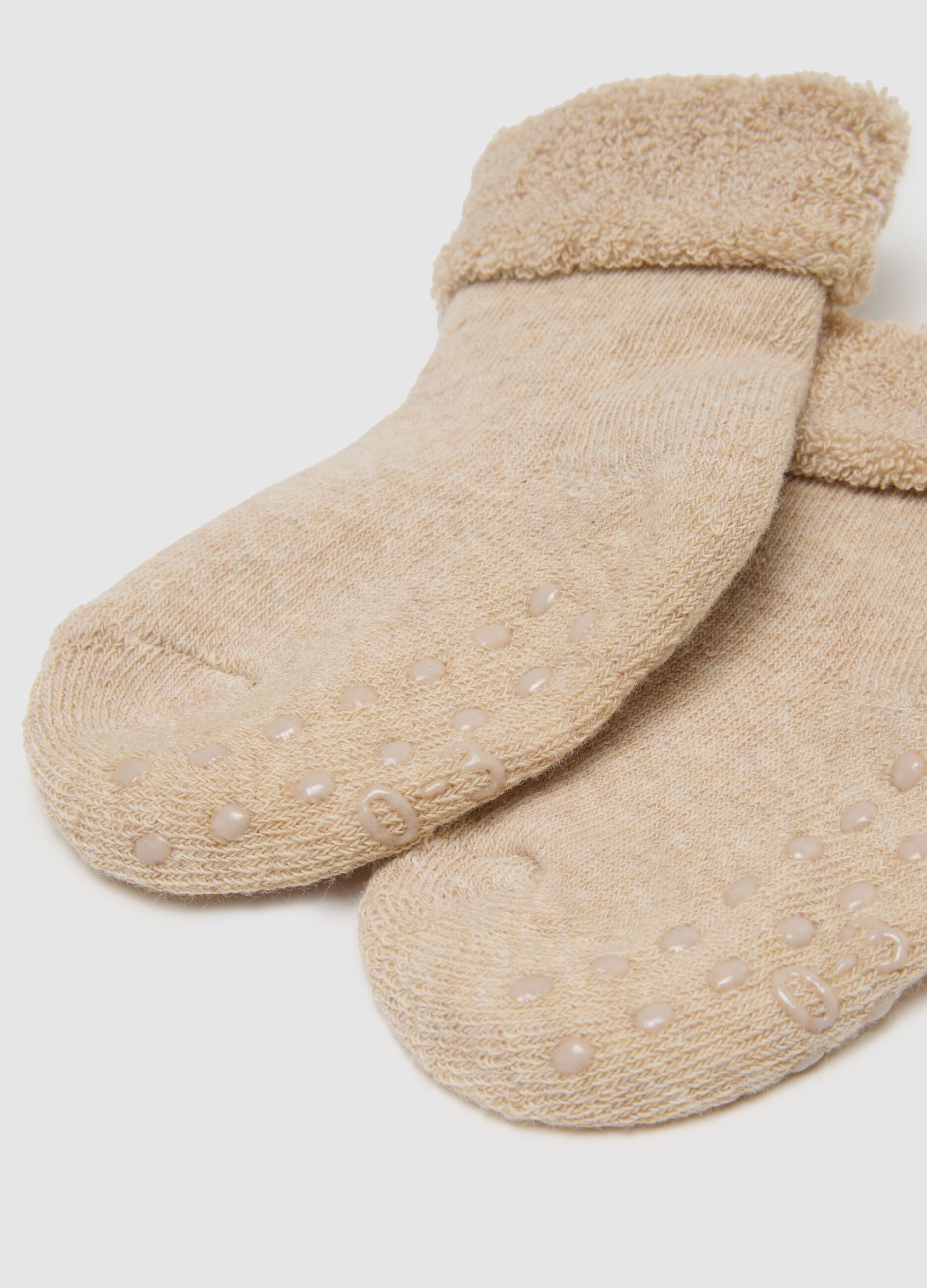 Set of Multicolor Cotton Baby Socks with Non-Slip Sole