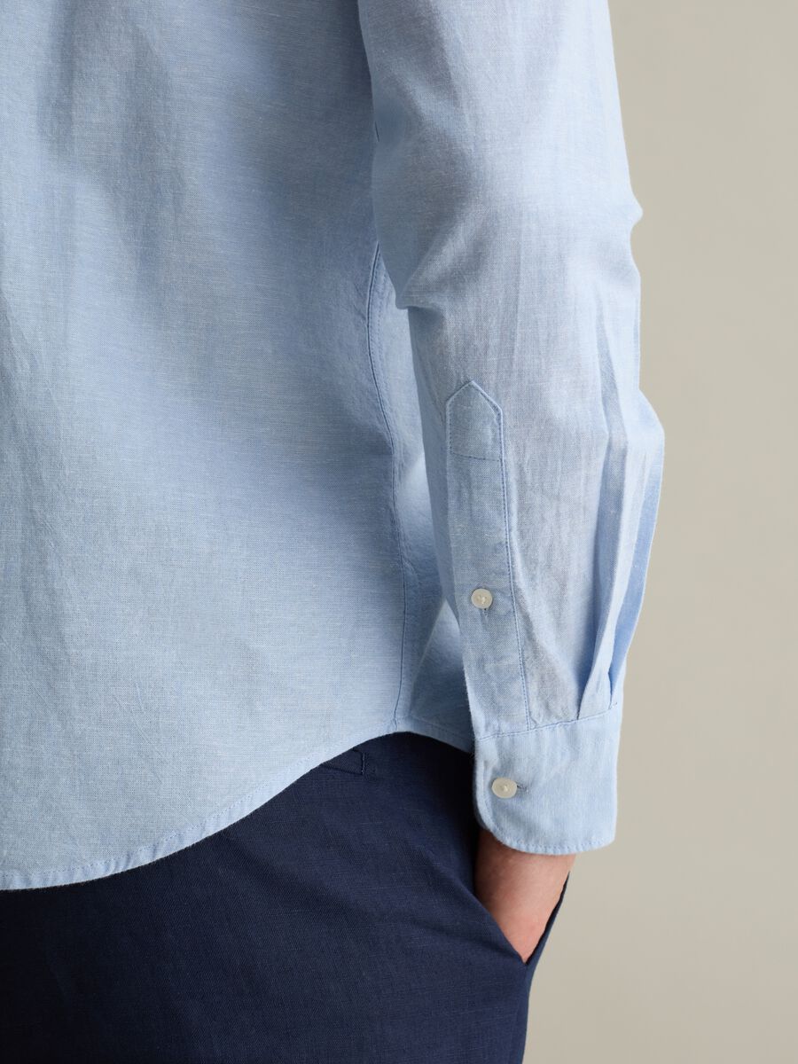 Regular-fit shirt in cotton and linen_2