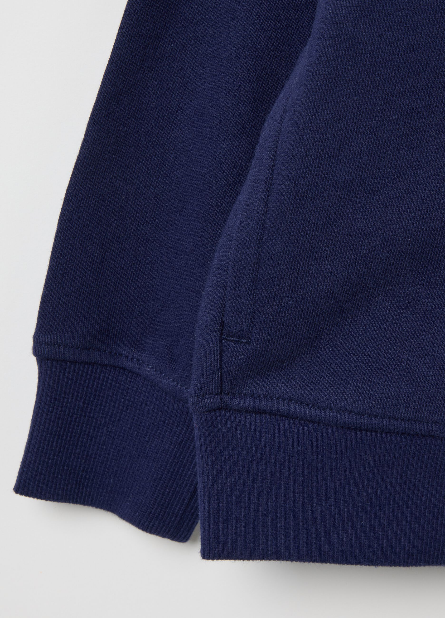 Girls' sweatshirt in pure blue cotton regular fit