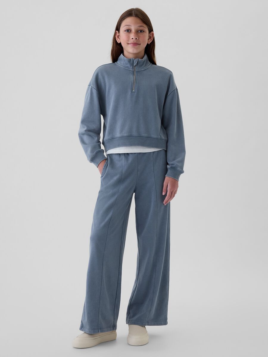 Half-zip cropped sweatshirt_1