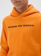 Orange cotton blend regular fit children's sweatshirt_2