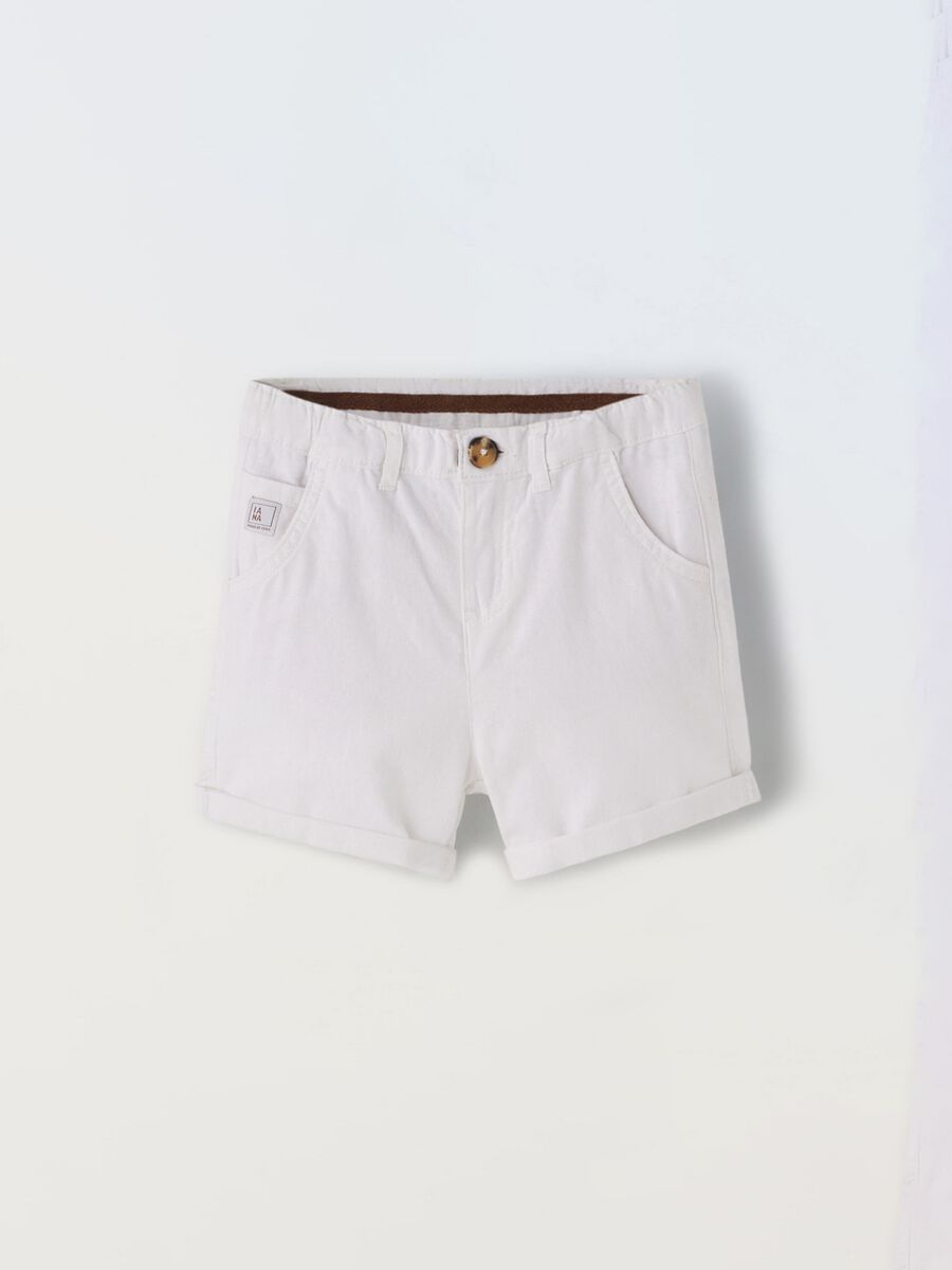 Shorts in misto lino IANA bambino_0
