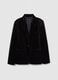 Slim fit black velvet blazer_4