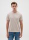 Beige pure cotton regular fit t-shirt_0