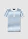 Light blue and white striped polo shirt in piquet_4