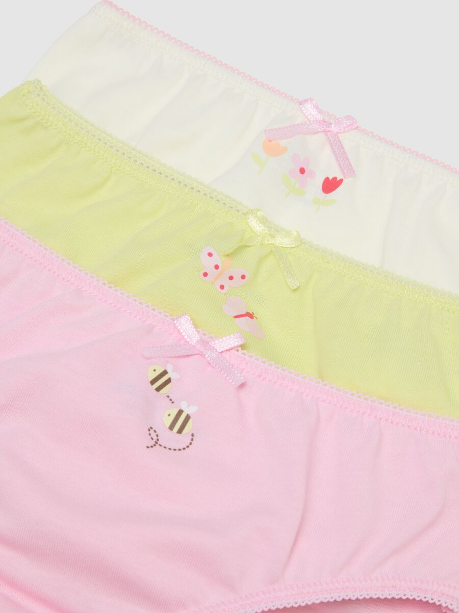 Newborn girls' regular fit multicolour pure cotton multipack panties_3