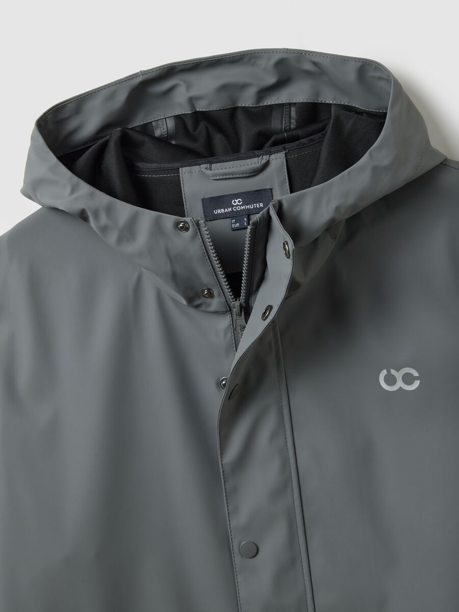 Grey regular fit lightweight waterproof jacket_5