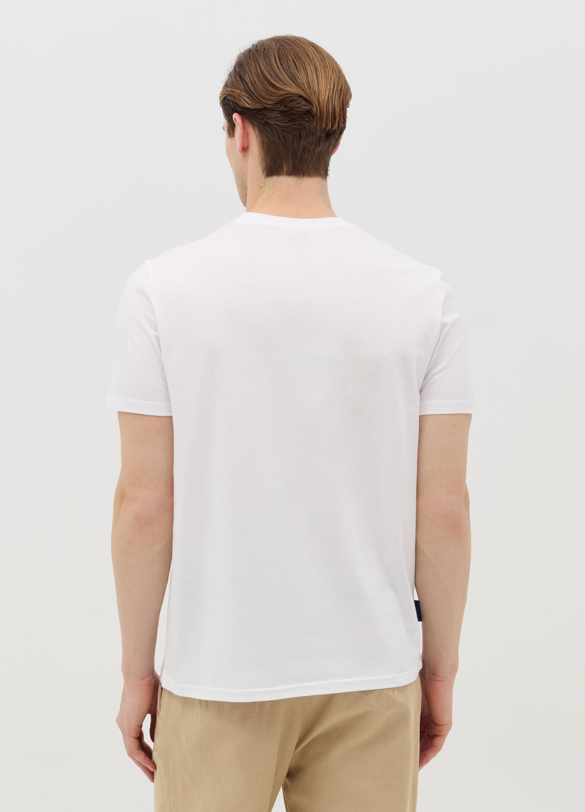 Cotton T-shirt with "Sicilia Italy" print