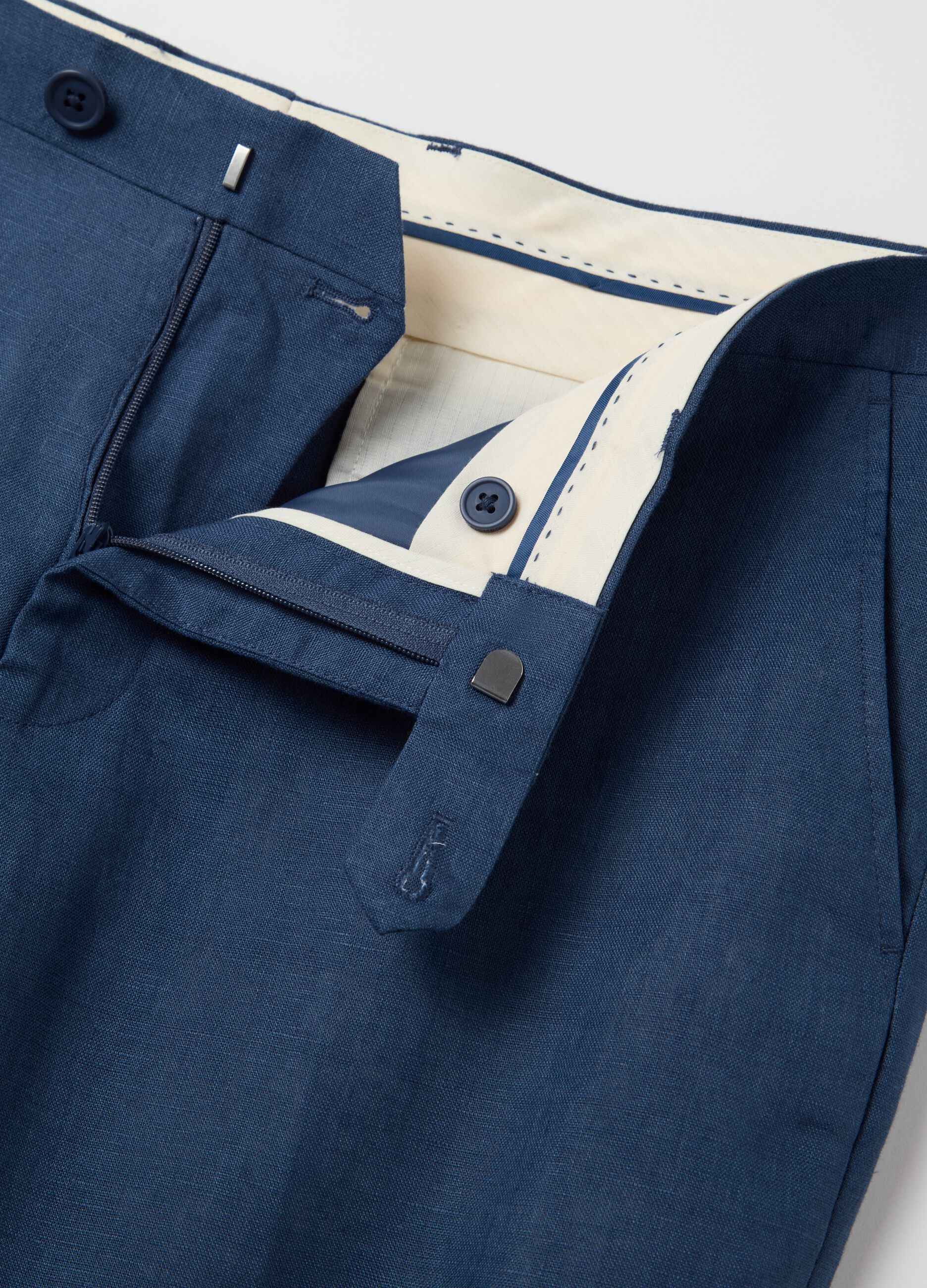 Pantaloni regular fit in lino Contemporary