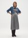 Maternity Cardigan in Blue Wool-Merino Blend Cropped Fit_0