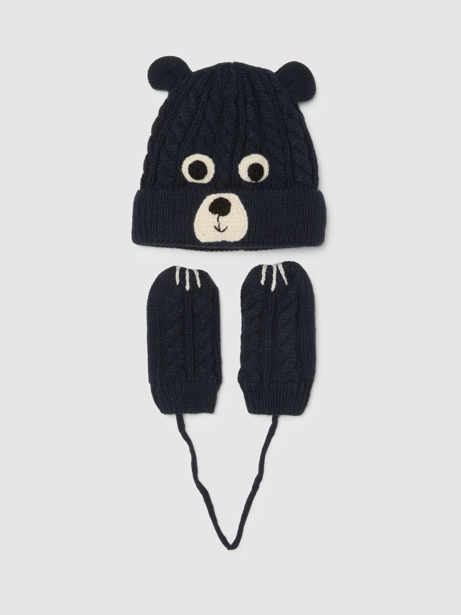 Multicolour children's hat with ears_0