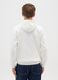 Boy's white sweatshirt in pure cotton regular fit with text_1