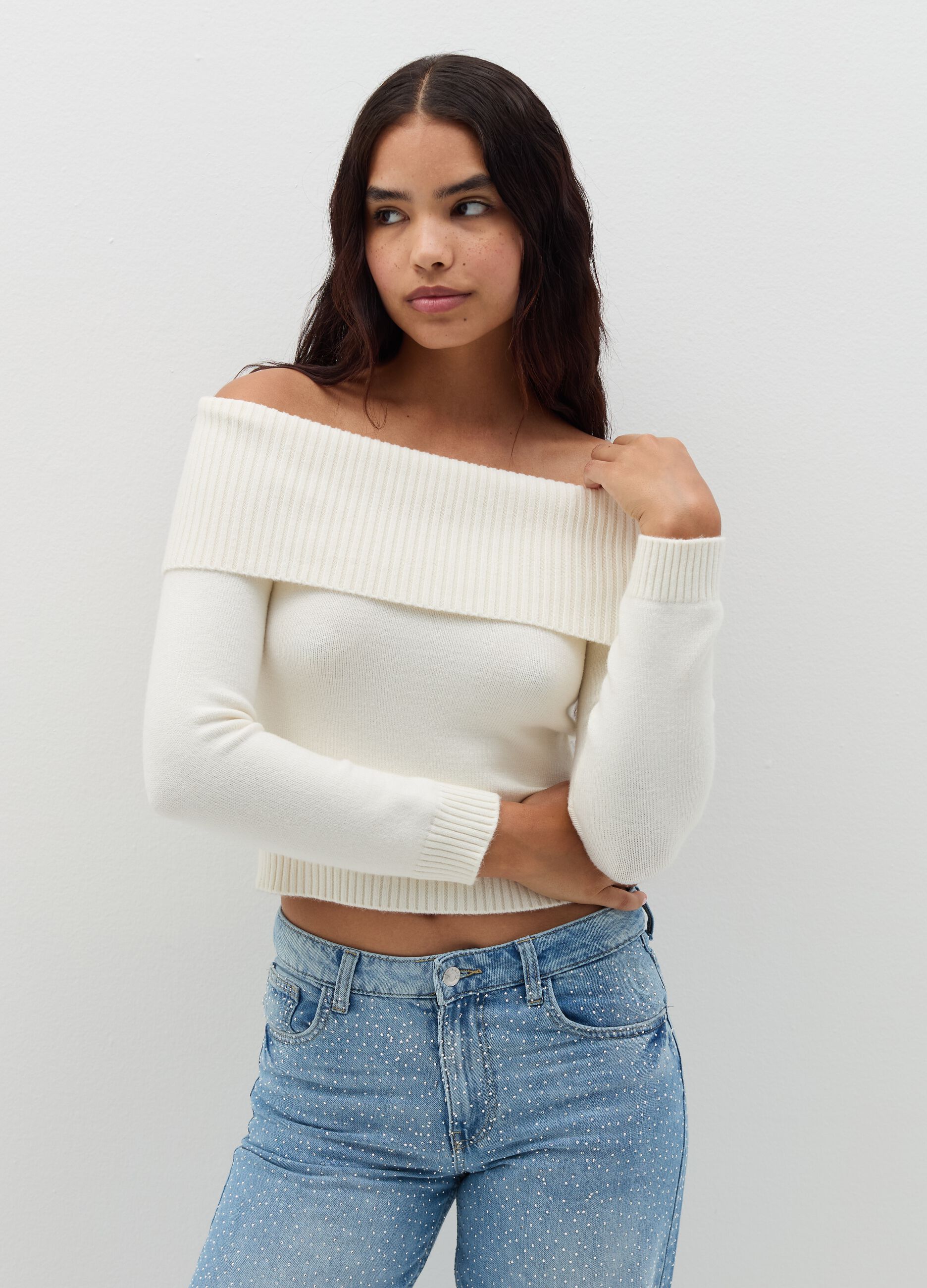 Pullover con scollo alto a barchetta B. ANGEL da Donna OVS