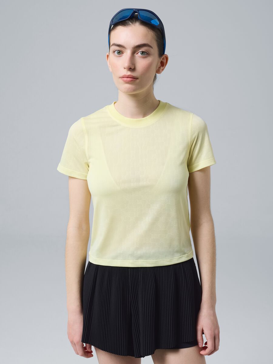 Yellow technical sports T-shirt ALTAVIA COURT_2