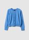 Girls' Regular Fit Blue Pure Cotton Cardigan with Cable Knit_3