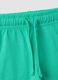 Green organic cotton shorts with elasticated waistband_3