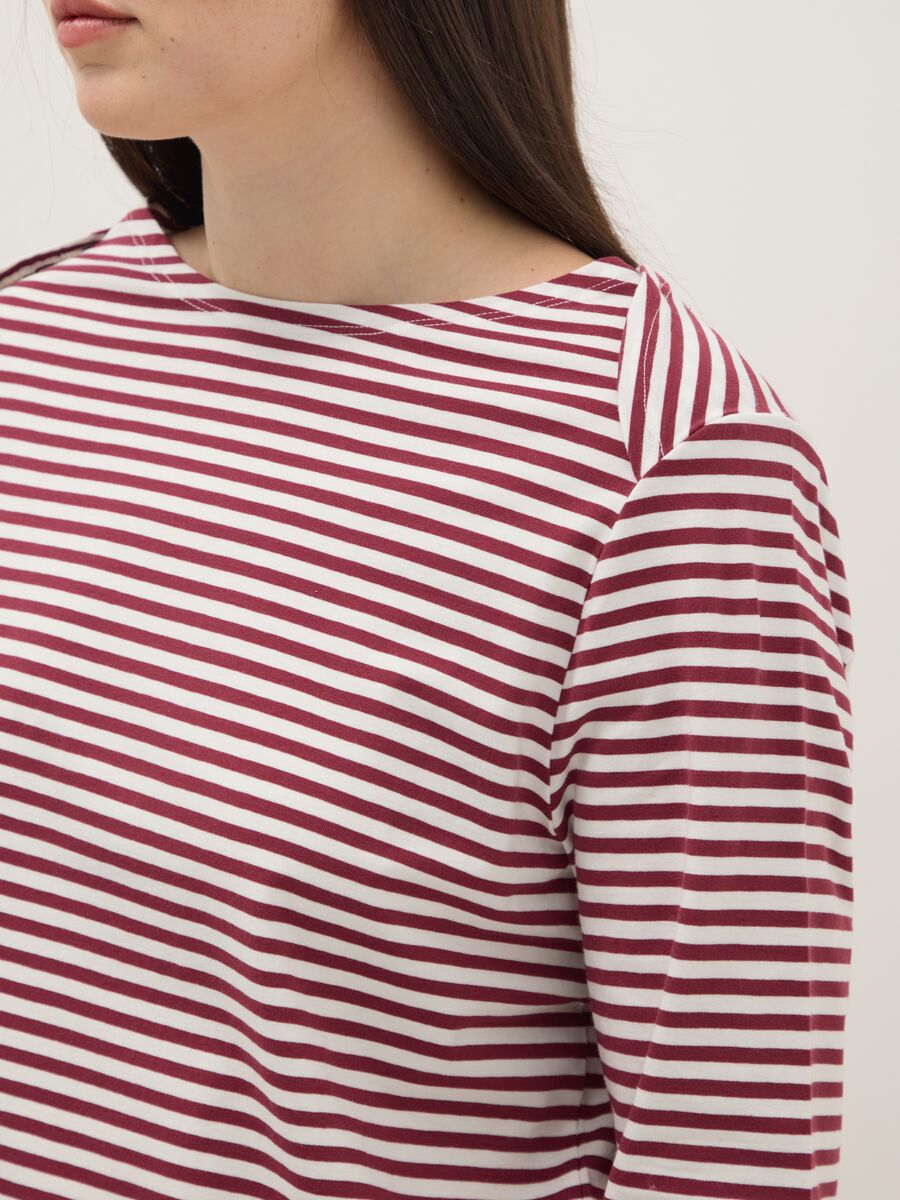 Multicolour striped regular fit stretch cotton top_3