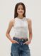 Girls&rsquo; white stretch-cotton fitted tank top_1