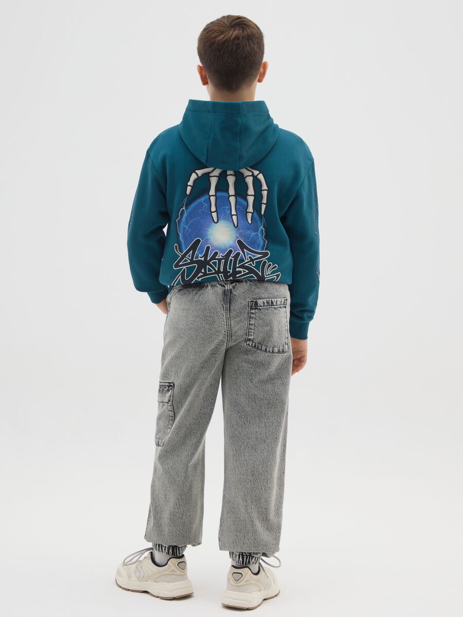 Grey jog denim for boys_1