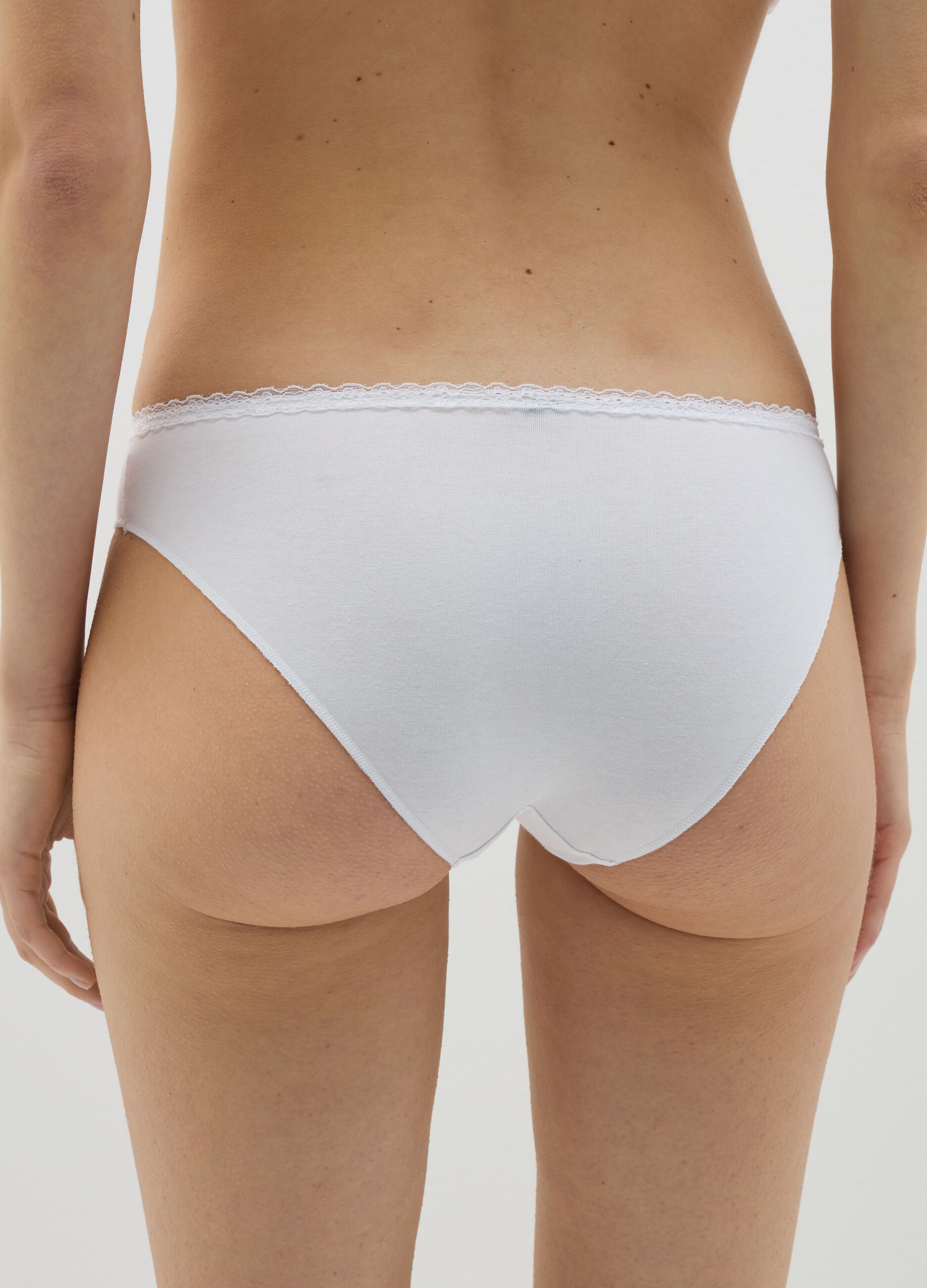 Stretch cotton printed briefs