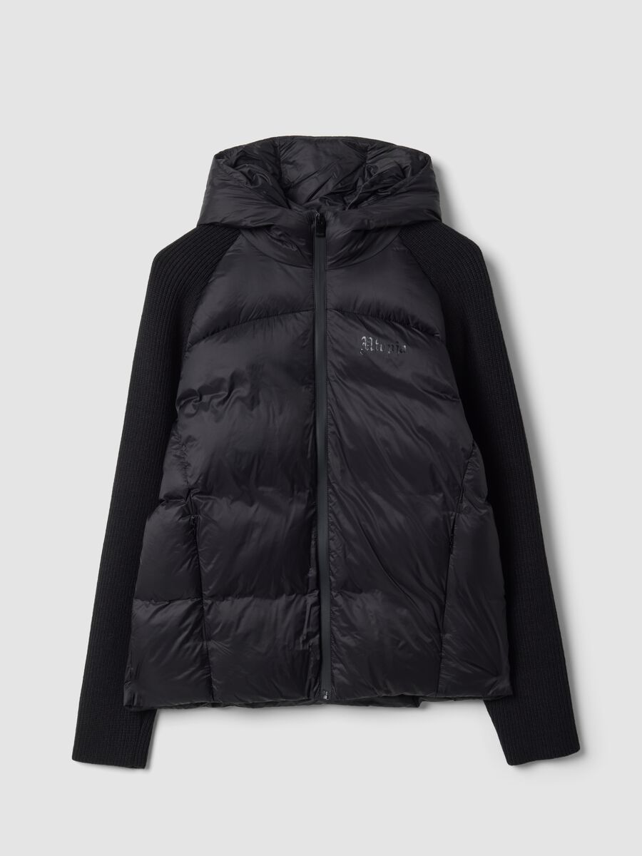 Padded Knit Jacket Black_0