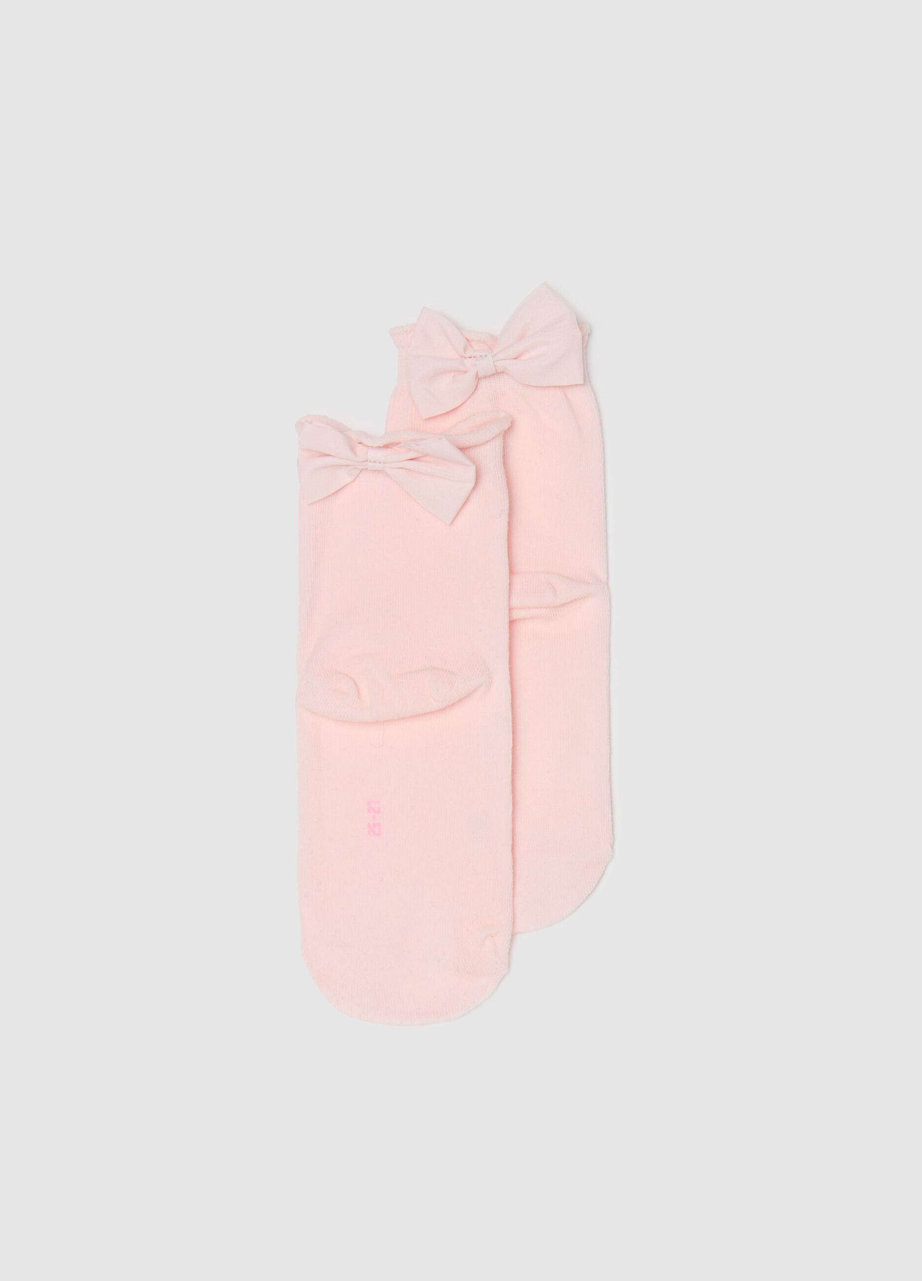 Stretch socks with bow