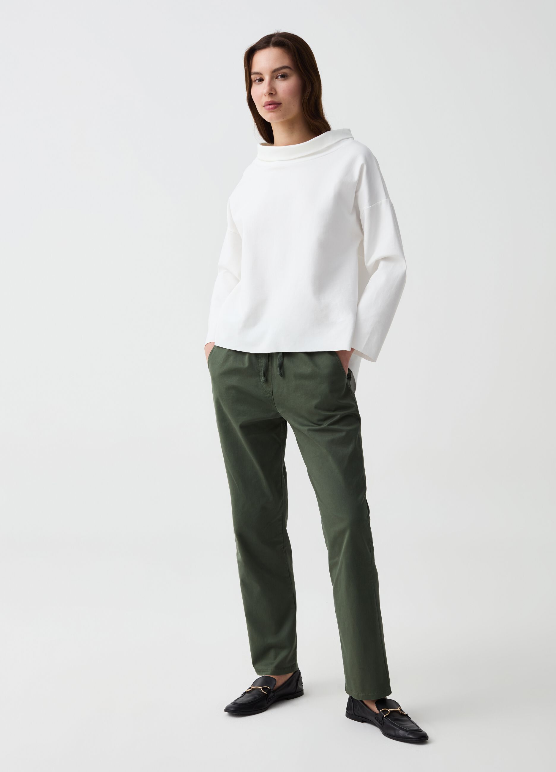 Ovs Joggers in cotone stretch con coulisse