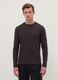 Brown long-sleeve T-shirt in stretchy cotton regular fit_1