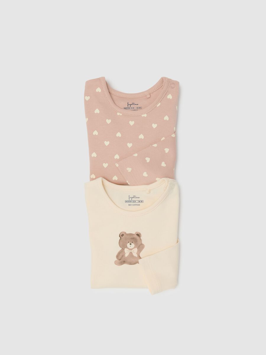 Baby girls' long-sleeve multicolour pure cotton bodysuit twin pack_3