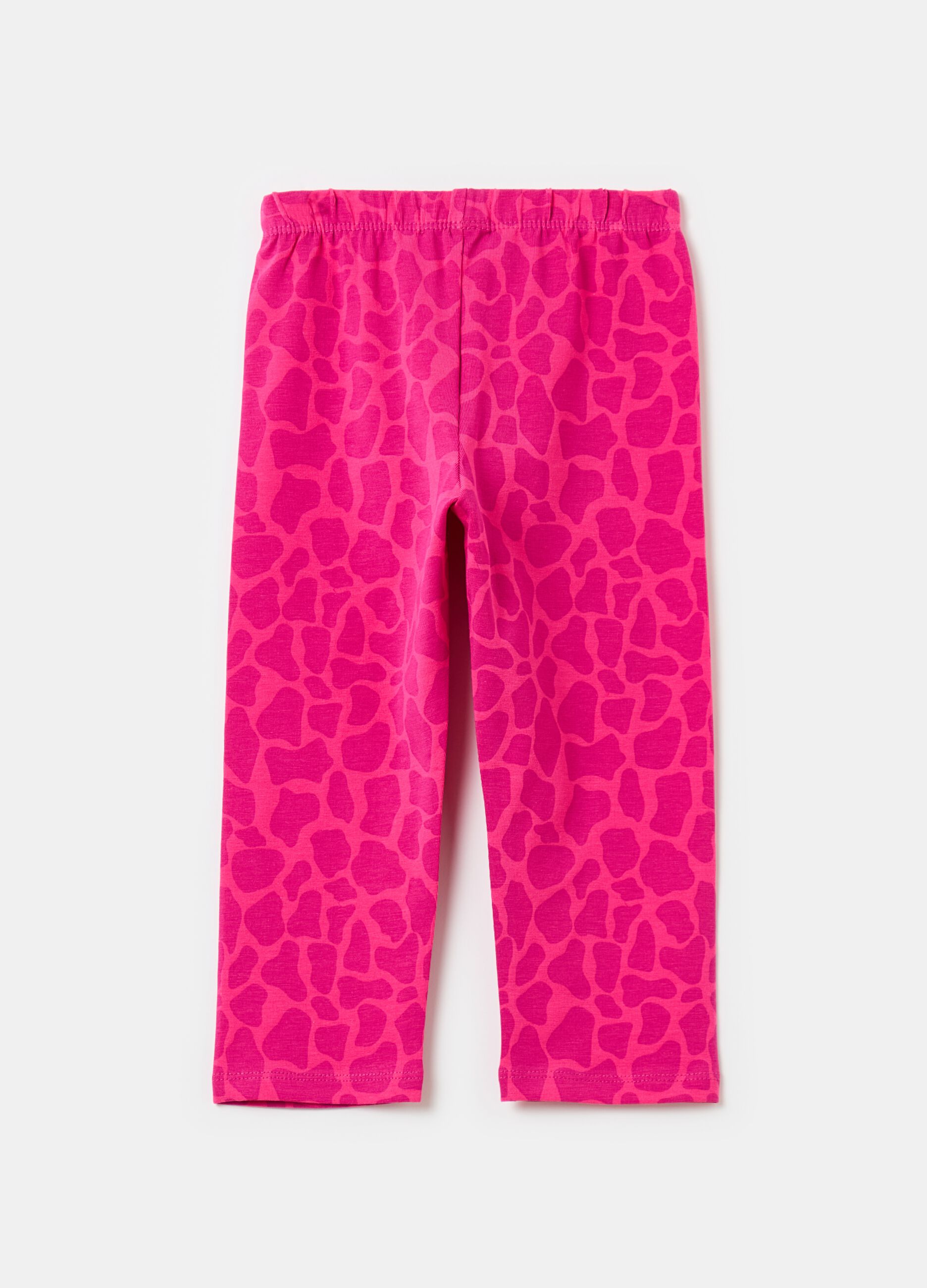 Three-quarter leggings with speckled print