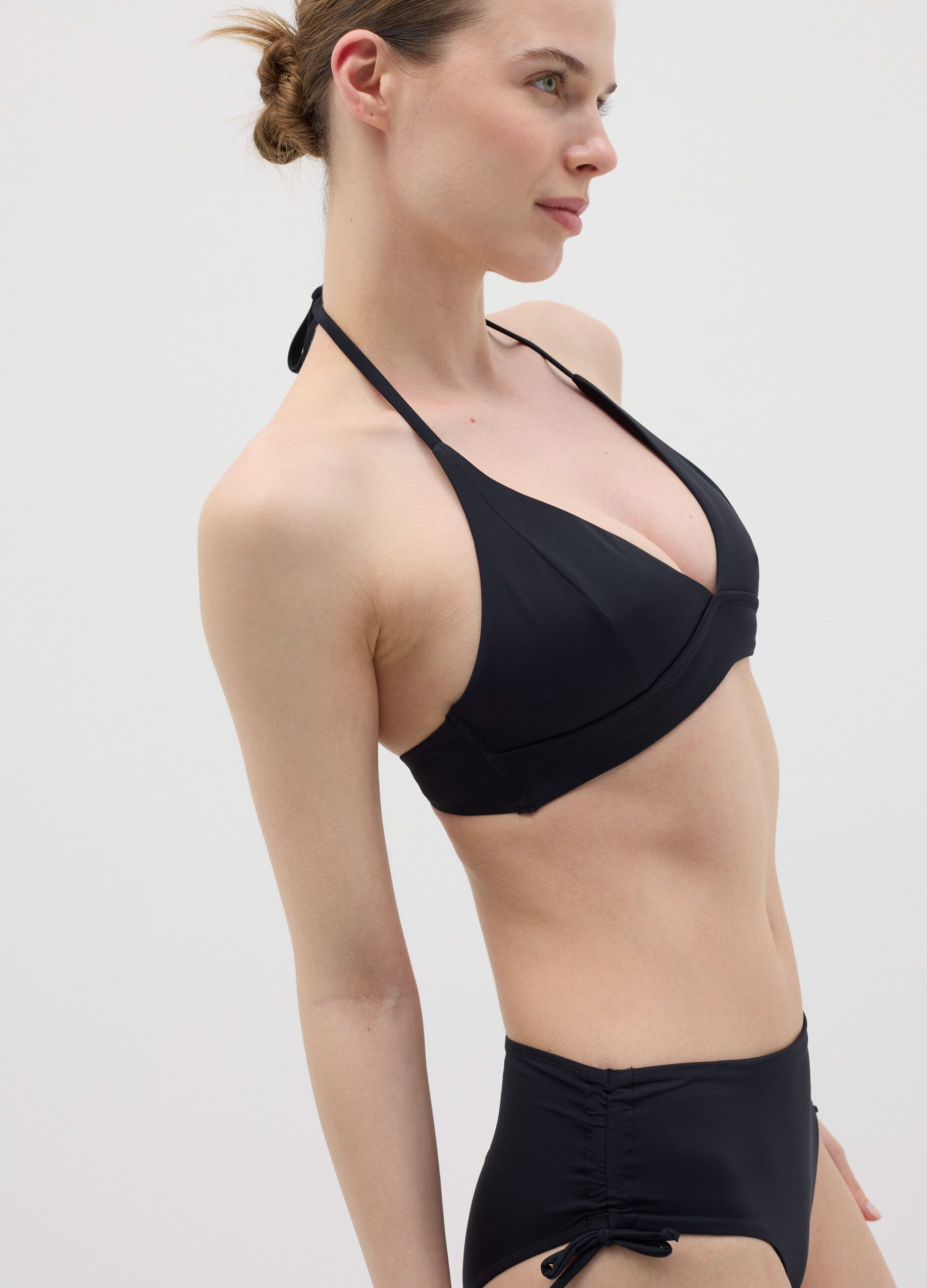 Black triangle bikini top