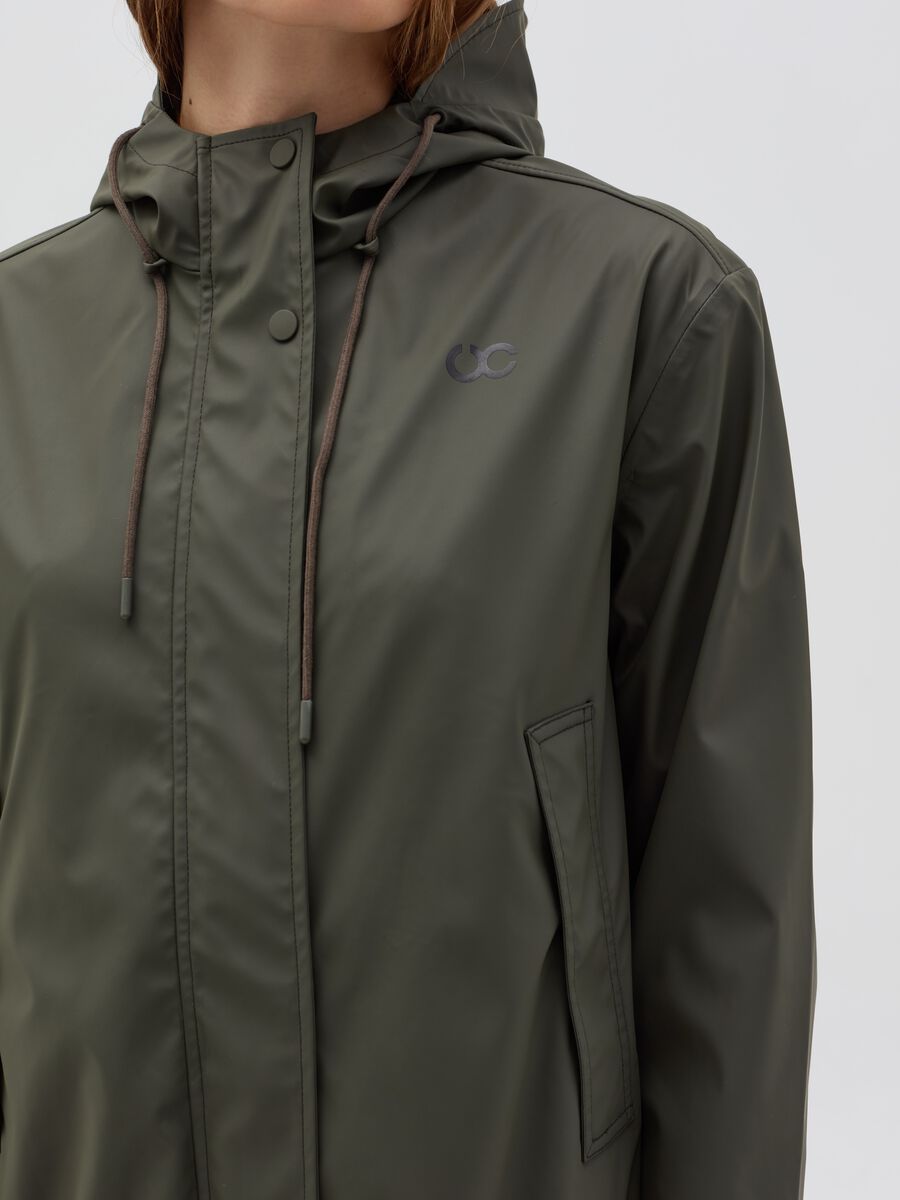 Waterproof parka with logo print_3