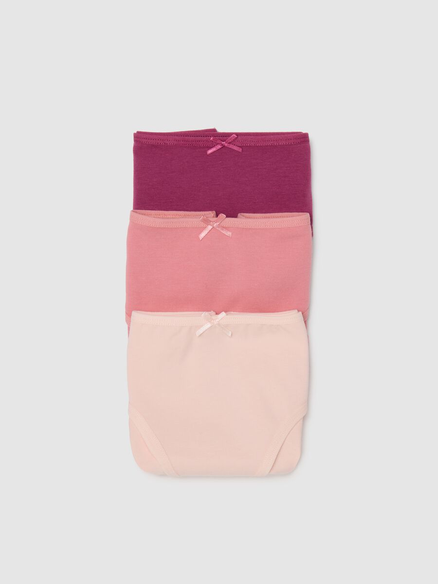 Tripack girls' multicoloured cotton blend briefs regular fit_2