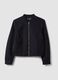 Navy blue regular-fit jacket with zip_4
